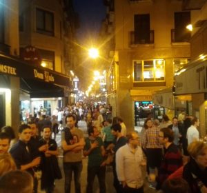 Party in Pamplona's Straßen