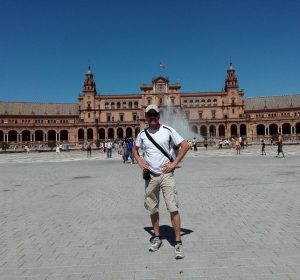 Am Plaza de Espana in Sevilla