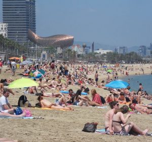 Am Strand von Barcelona