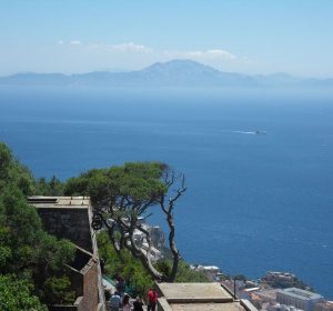 Blick von Gibraltar nach Afrika (Marokko)